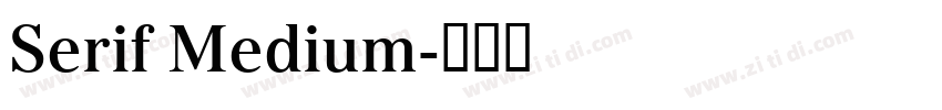 Serif Medium字体转换 Serif Medium字体转换